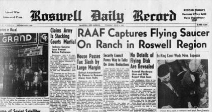 Веста за падот на НЛО во 1947